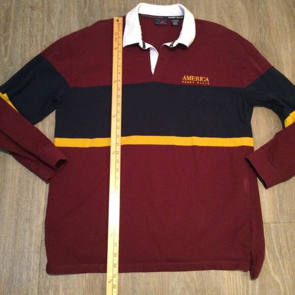 Perry Ellis America Rugby Color Block Retro Polo XXL - Picture 5 of 7